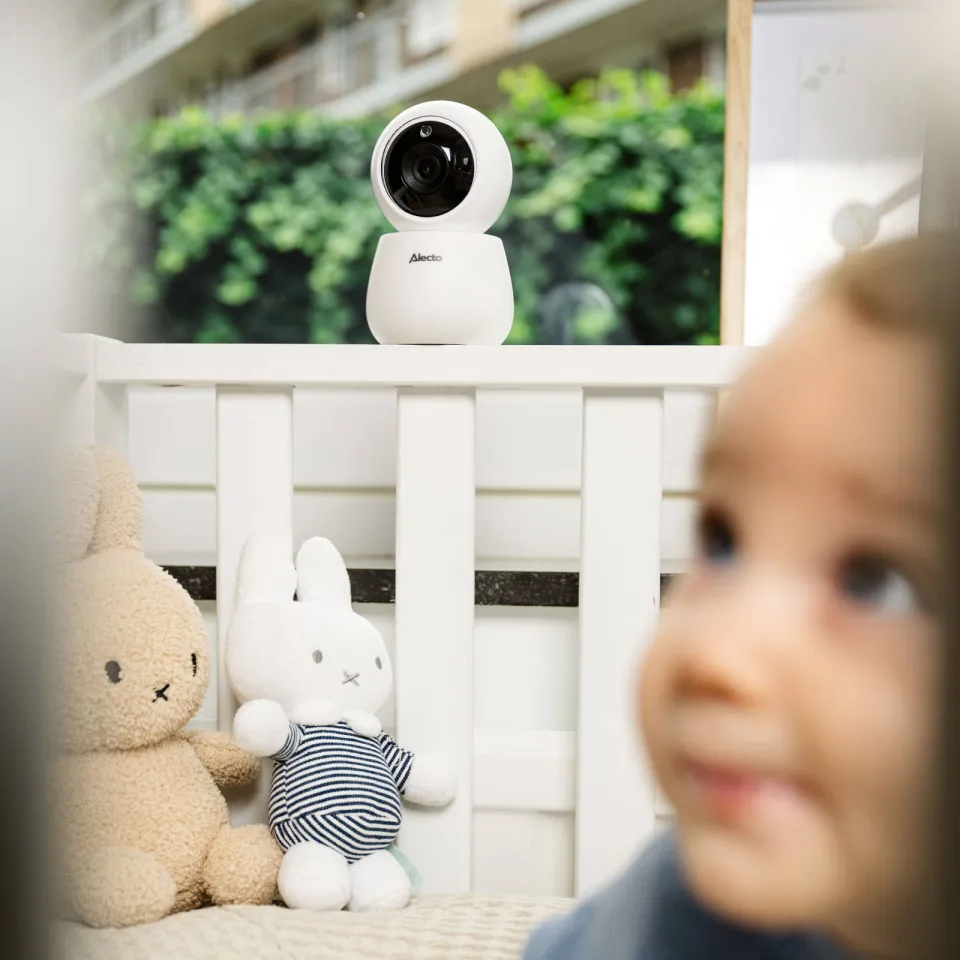 Alecto DVM2050 Babyfoon met HD-camera, groot 5 inch kleurenscherm en nachtlampje - Op afstand bestuurbaar - Wit, foto 5