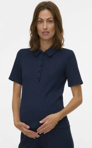 Mamalicious zwangerschaps- en voedings polo donkerblauw, foto 4