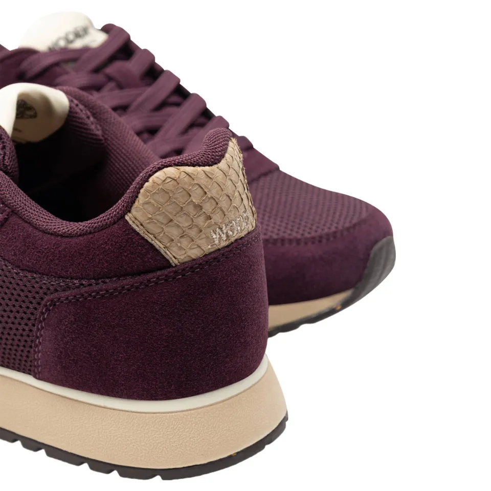 Woden Ydun Icon II leren sneakers - aubergine, foto 8