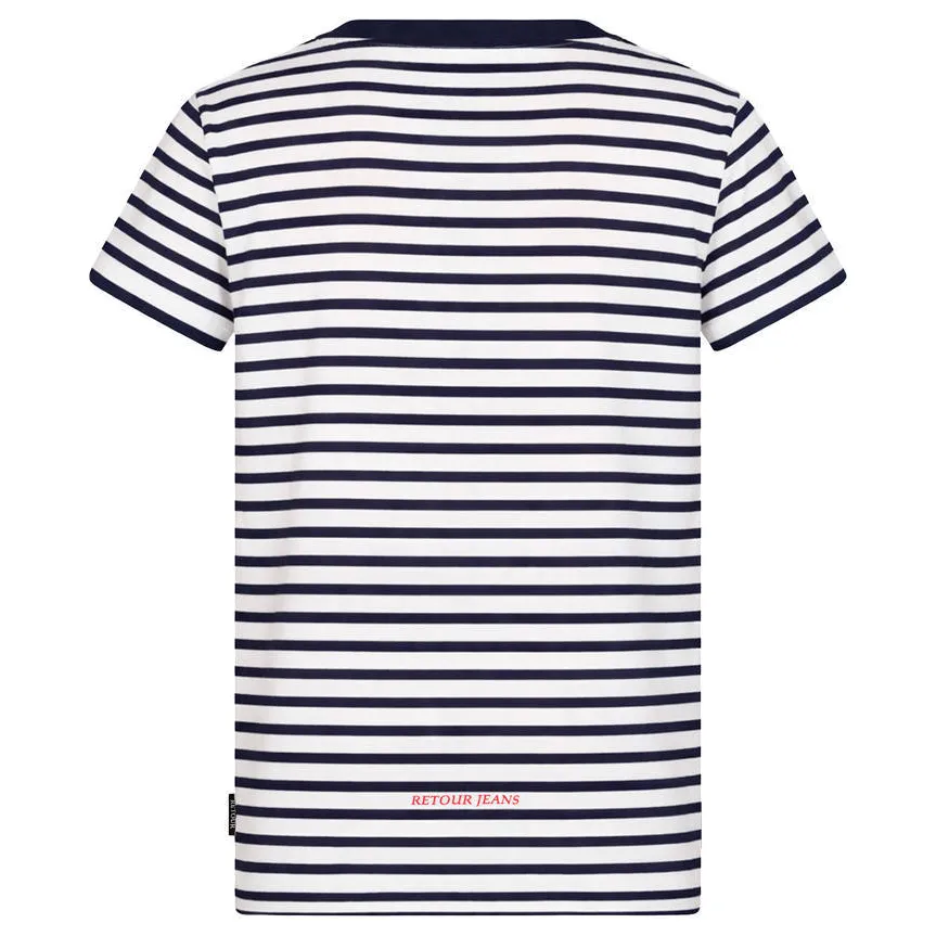 Retour Jeans t-shirt donkerblauw donkerblauw/wit, foto 3