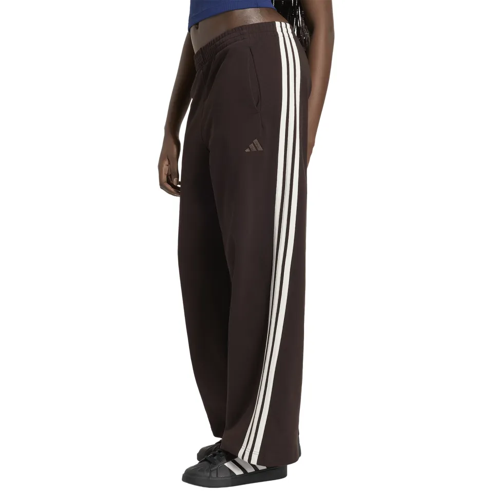 Adidas Kit 3-Stripes wide joggingbroek donkerbruin bruin, foto 4