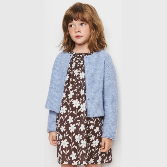 Mango Kids gebreid vest - blauw Middenblauw