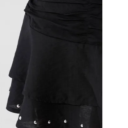 Shoeby Solid Stud strokenrok zwart, foto 7