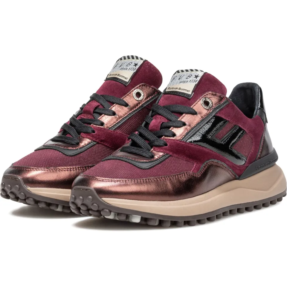 Floris Van Bommel Noppi 52.05 leren sneakers - bordeaux, foto 3