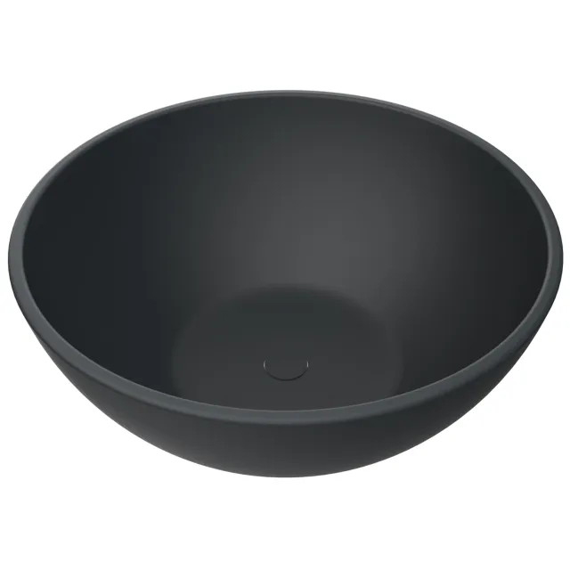 Arcqua Waskom Arcqua Prince Opbouw 38x14 cm Rond Mat Antraciet