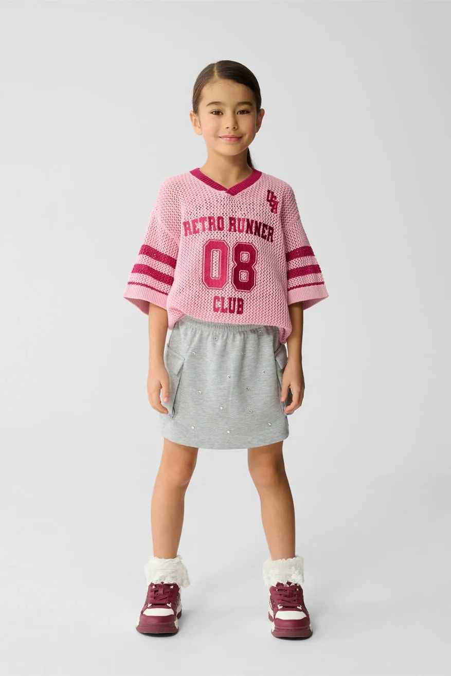 Shoeby korte cargo rok lichtgrijs