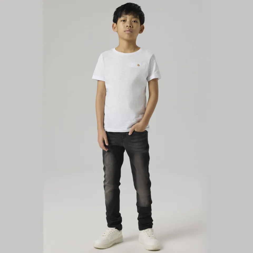 NAME IT slim fit jeans NKMTHEO zwart