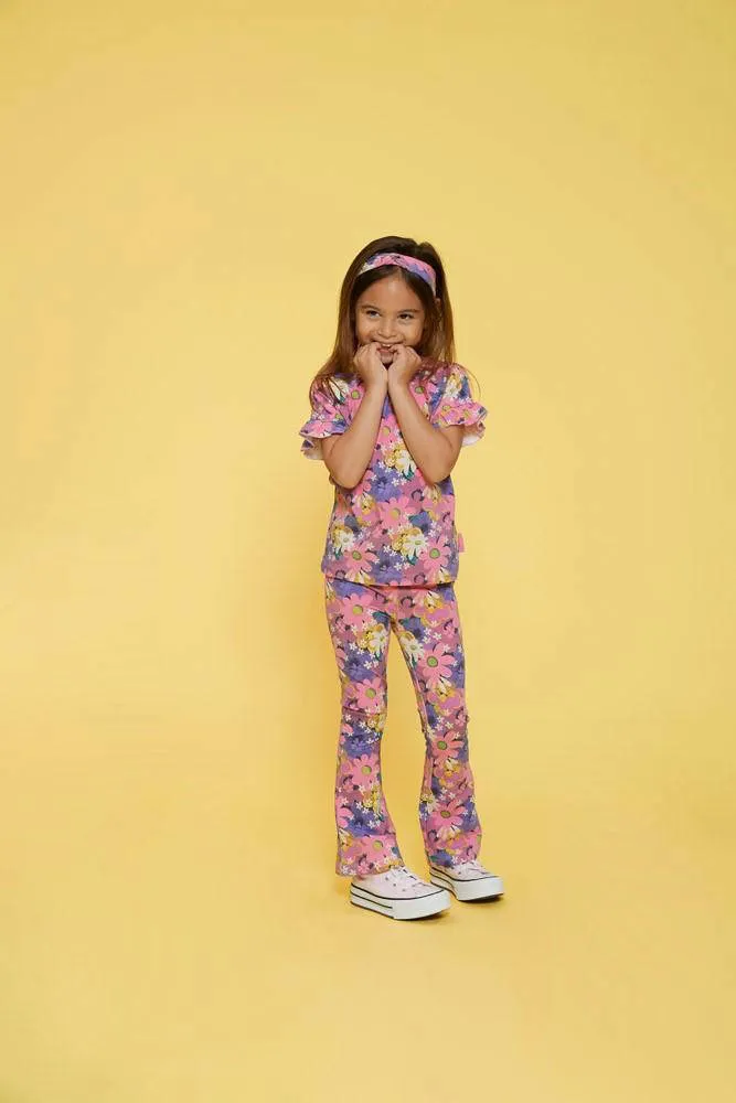 Jubel Rolling into Spring T-shirt roze/paars/geel, foto 4