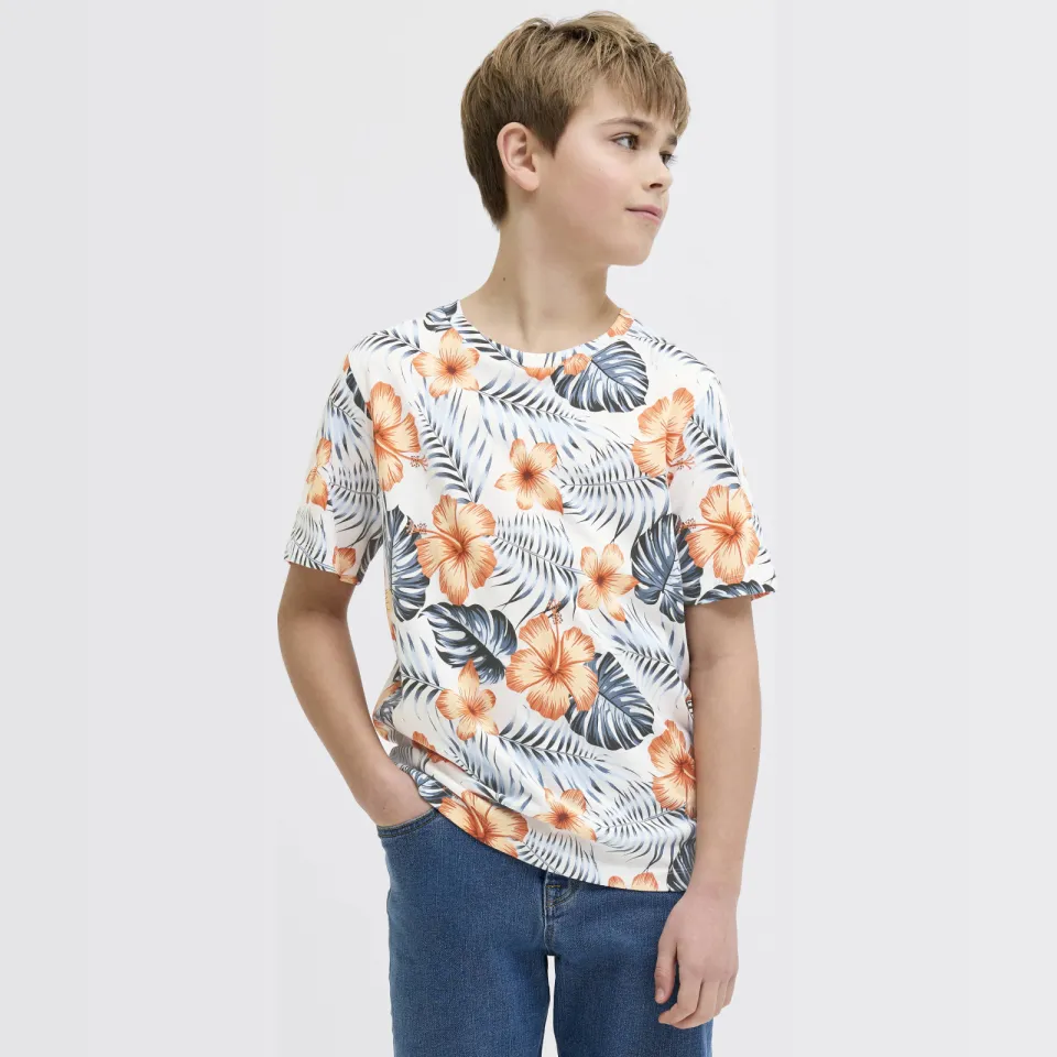 JJ Rebel T-shirt wit met bloemenprint, foto 4