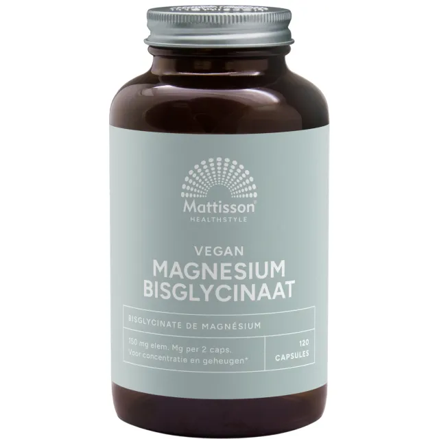 Mattisson HealthStyle vegan magnesium bisglycinaat 150mg capsules