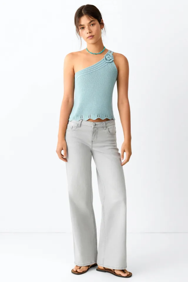 Mango TEEN wide leg jeans - grijs Grey denim
