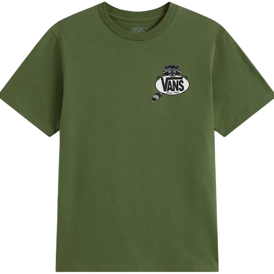 Vans rechtvallend t-shirt met backprint groen, foto 3