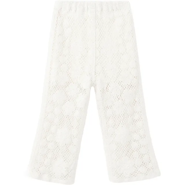 Mango Kids gehaakte broek ecru, foto 2
