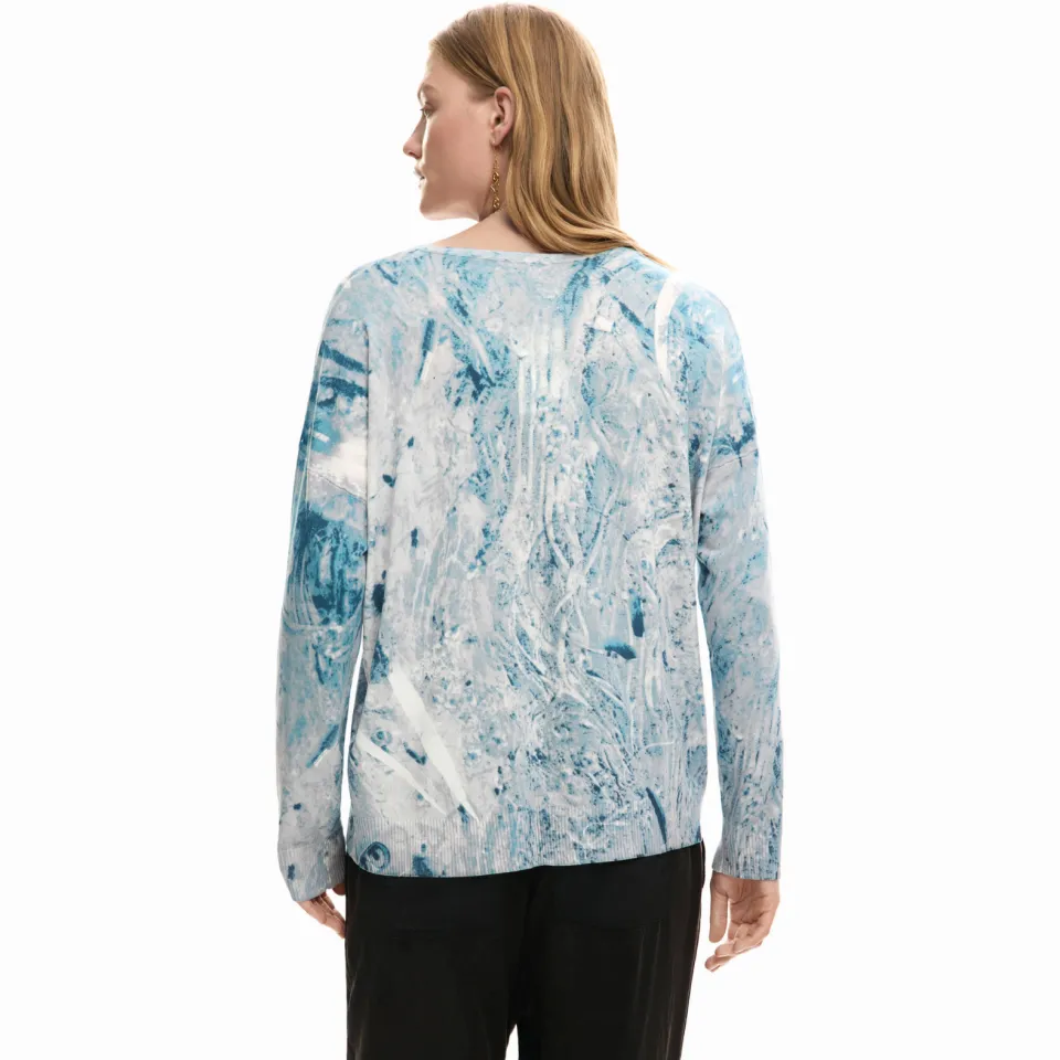 Desigual gebreide trui blauw, foto 3