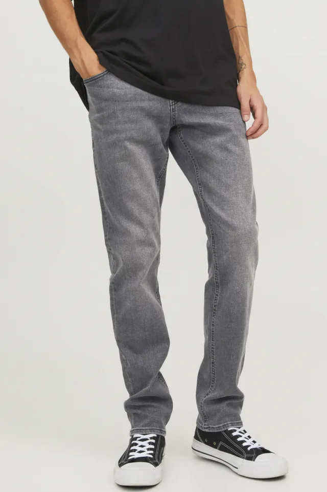 Jack & Jones JEANS INTELLIGENCE slim fit jeans JJIGLENN black denim, foto 4