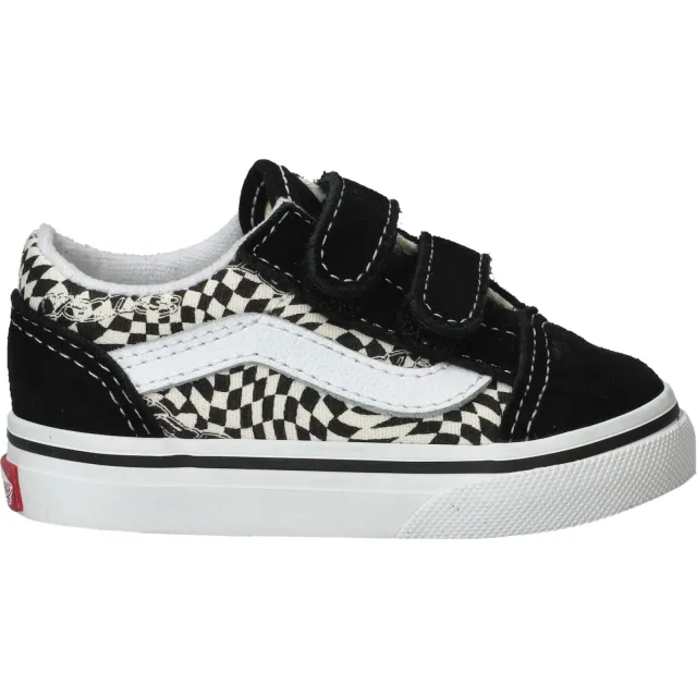 Vans Old Skool V sneakers zwart wit geblokt Zwart/ecru