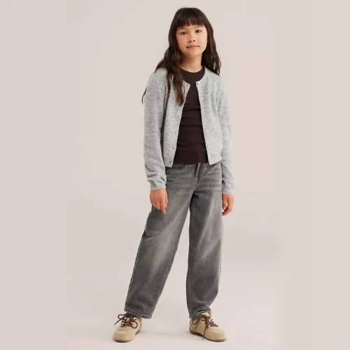WE Fashion T-shirt met ruches donkerbruin, foto 3