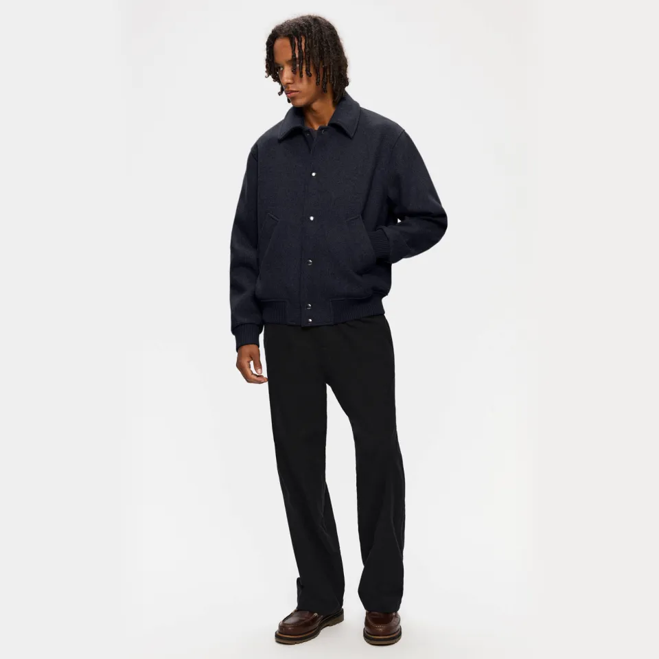 Elvine NARIAN bomberjack met wol - donkerblauw