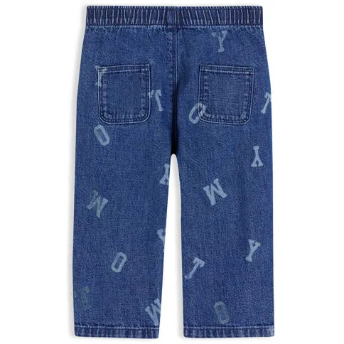 Tommy Hilfiger wide leg jeans met print - mediumblauw Jongens Denim All over print, foto 2
