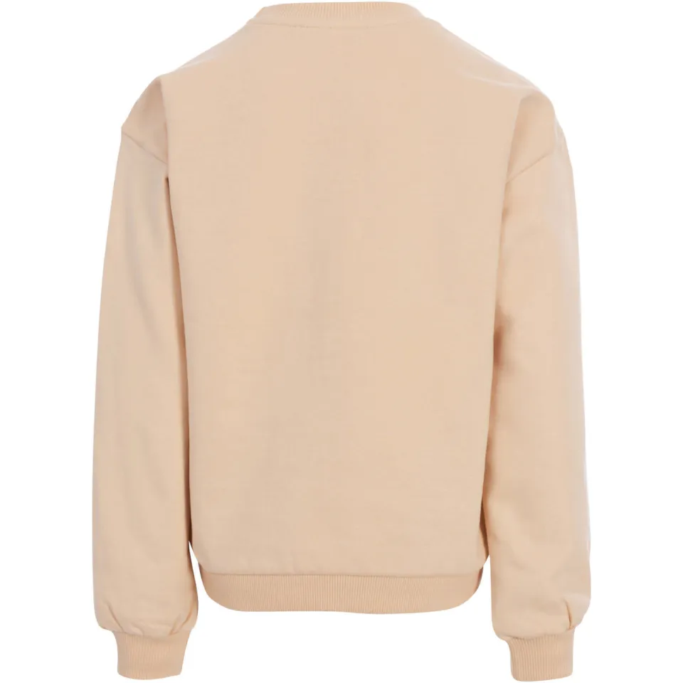 LOOXS little rechtvallende sweater met tekst - beige, foto 3