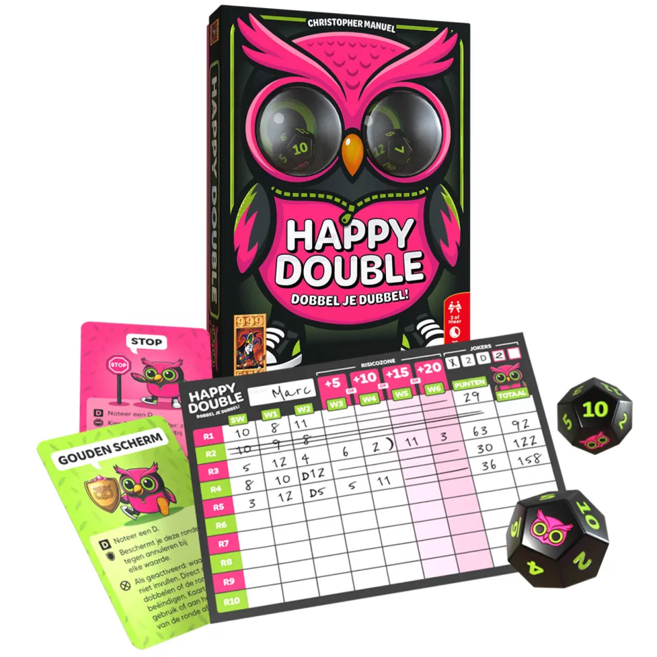 999 Games Happy Double dobbelspel, foto 3