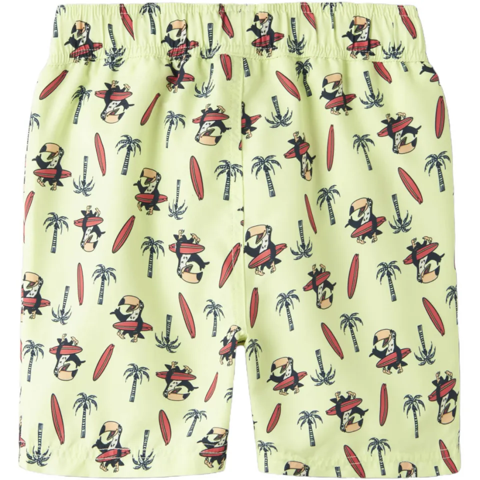 NAME IT KIDS zwemshort limegroen limegroen/multicolor, foto 3