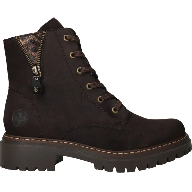 Rieker 7261725 veterboot donkerbruin