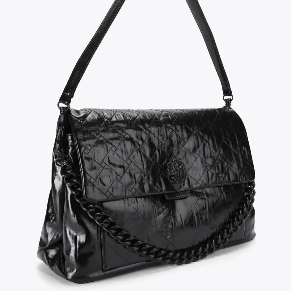 Kurt Geiger leren schoudertas Celia XL zwart, foto 3