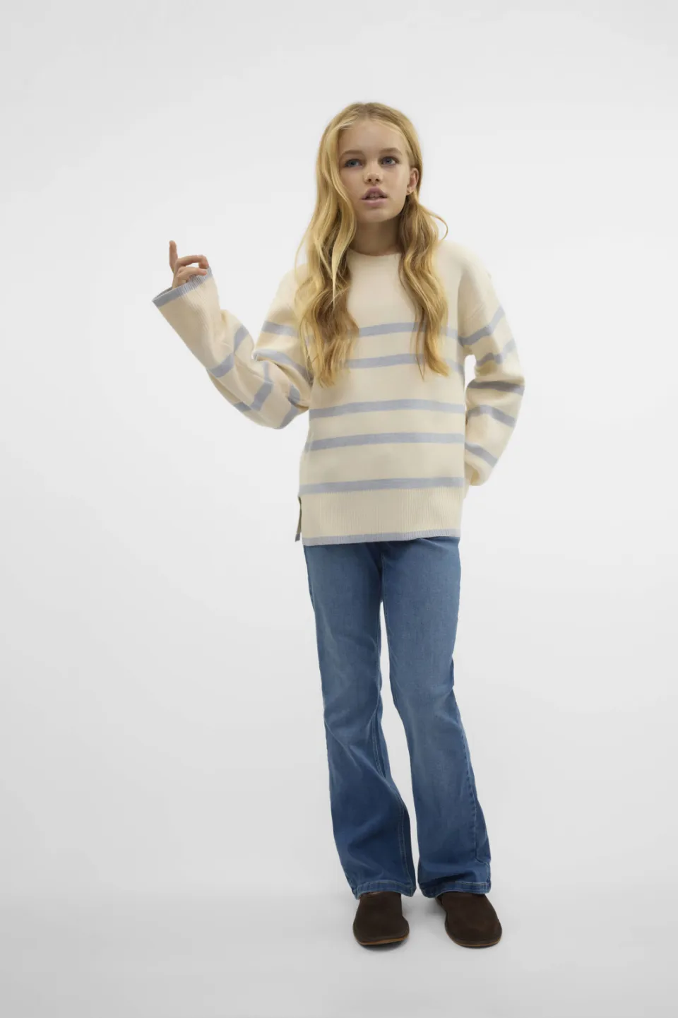 Vero Moda GIRL flared jeans VMRIVER medium blue denim, foto 3