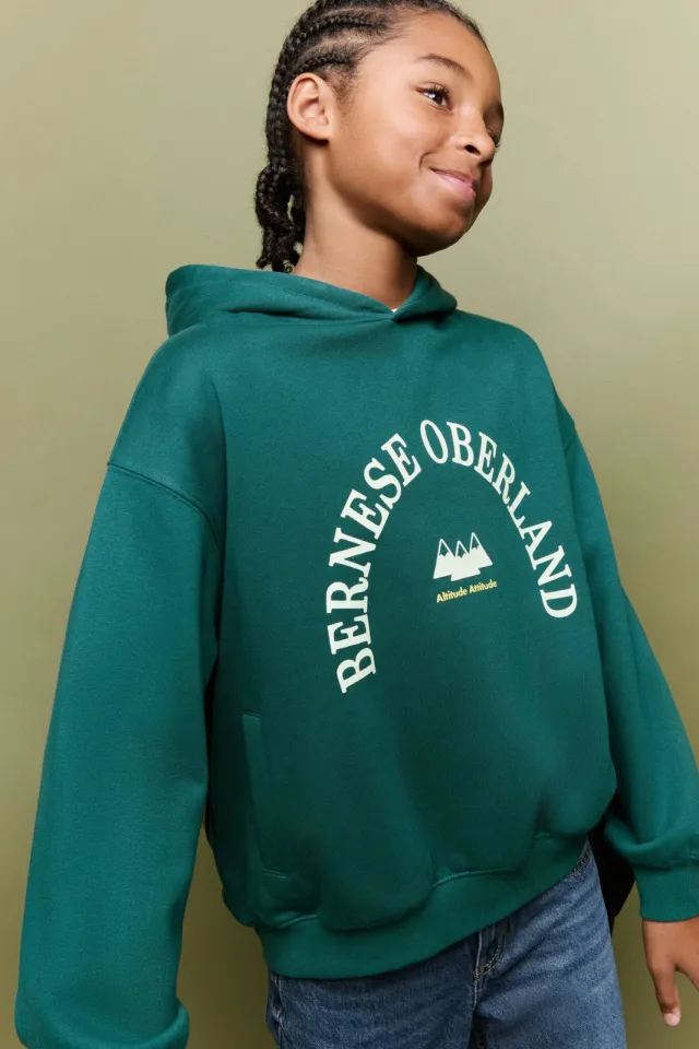 Mango Kids sweater met tekst - groen