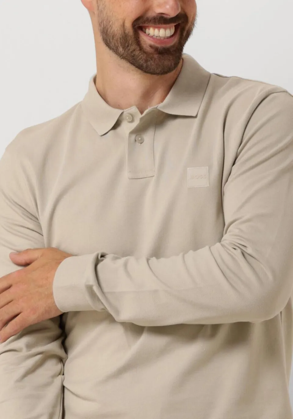 Boss Orange Heren Polo's & T-shirts Passerby - Beige, foto 4