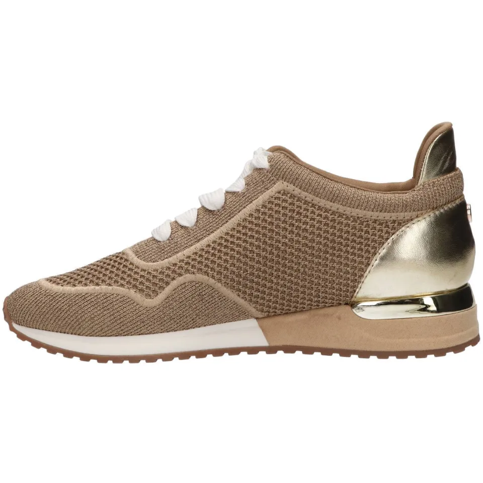 La Strada sneakers met glitters lichtbruin/goud, foto 4