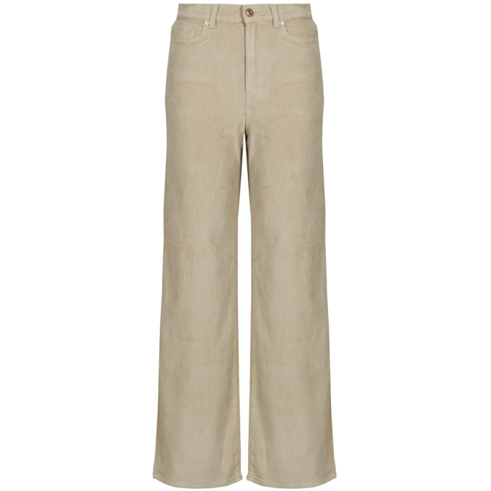 Only ONLHOPE wijde corduroy broek ecru, foto 2