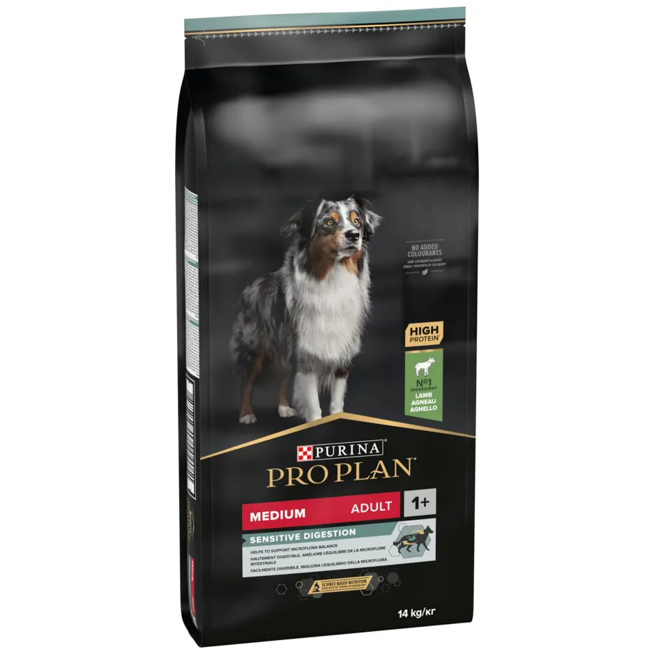 Pro Plan Medium Adult Sensitive Digestion hondenvoer lam 14 kg