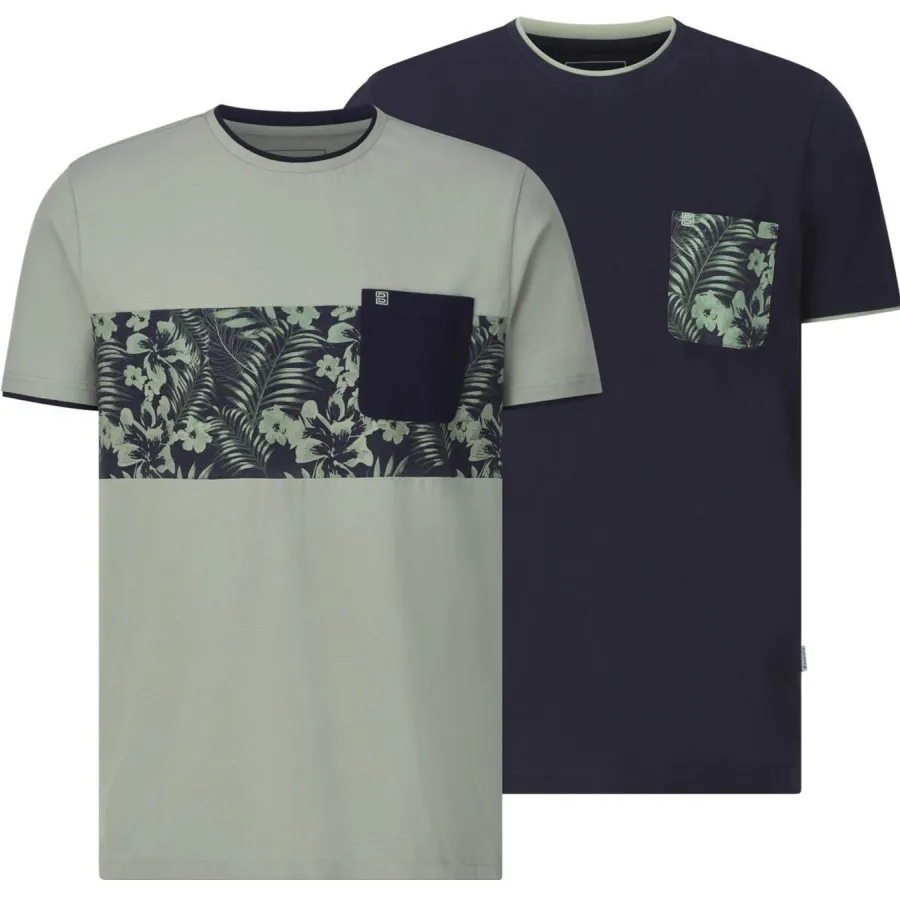 Babista Rigatuli T-shirt donkerblauw met bloemen groen/blauw, foto 4
