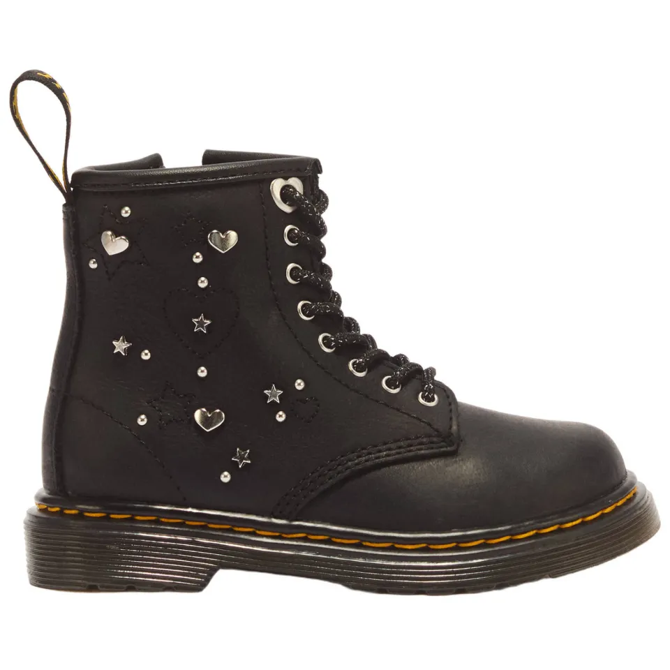 Dr. Martens 1460 Hs T leren enkelboots met studs - zwart, foto 2