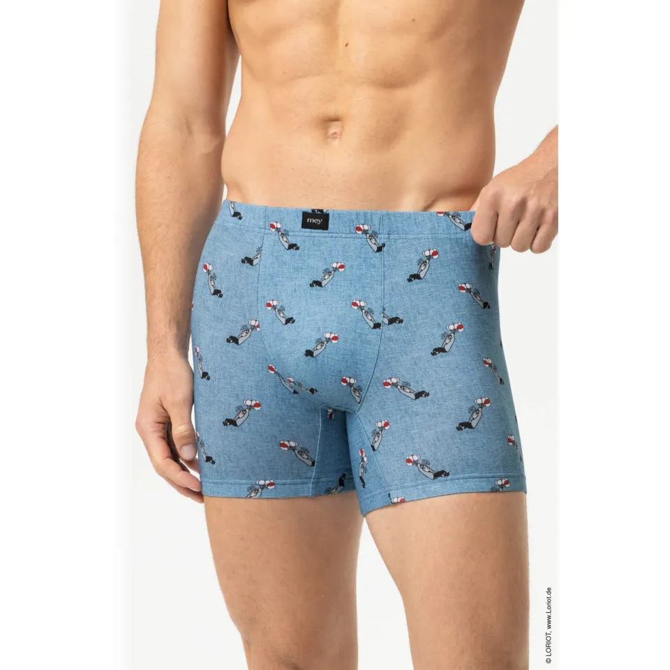 Mey x Loriot long shorty Central Lake blauw