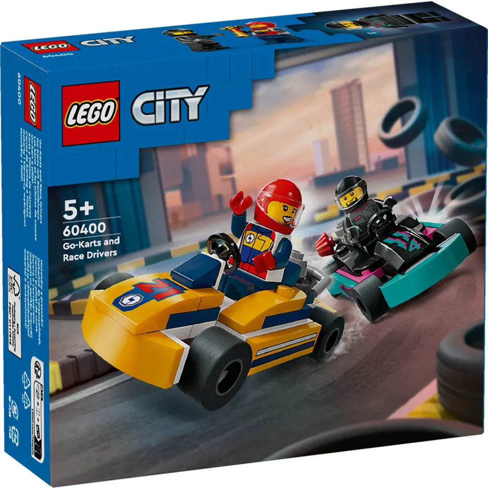 Lego City Karts en racers Speelgoed Race Auto Set voor Kinderen vanaf 5 Jaar 60400, foto 4