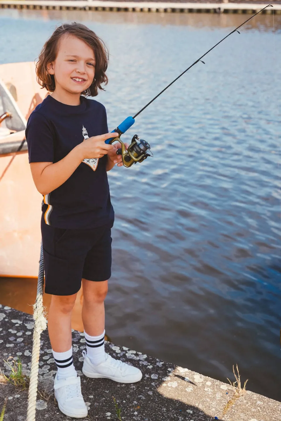 TYGO & vito T-shirt met print donkerblauw