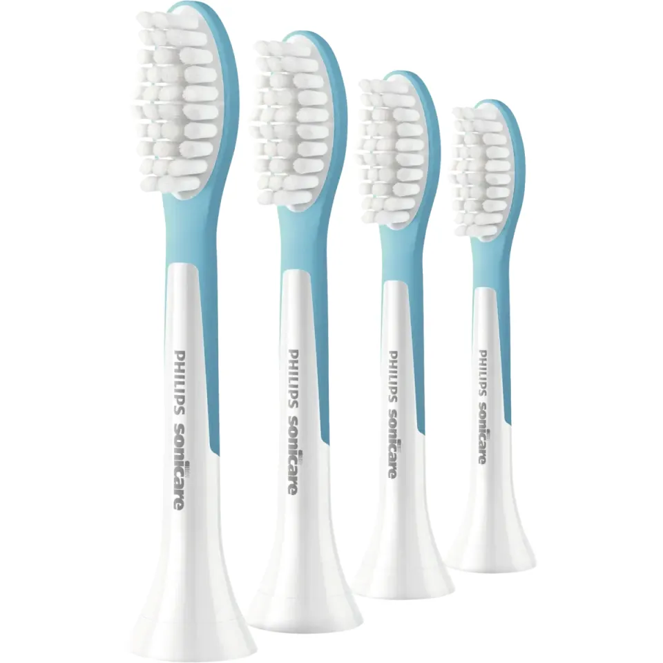 Philips For Kids - Set van 4 opzetborstels - HX6044/90 wit-aqua, foto 2
