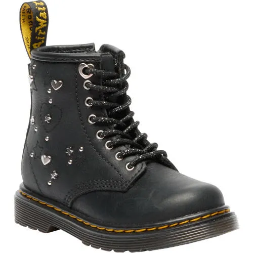 Dr. Martens 1460 Hs T leren enkelboots met studs - zwart, foto 3