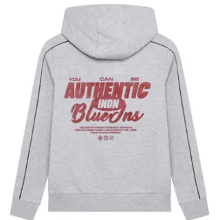 Indian Blue Jeans rechtvallende hoodie met backprint - grijs, foto 3