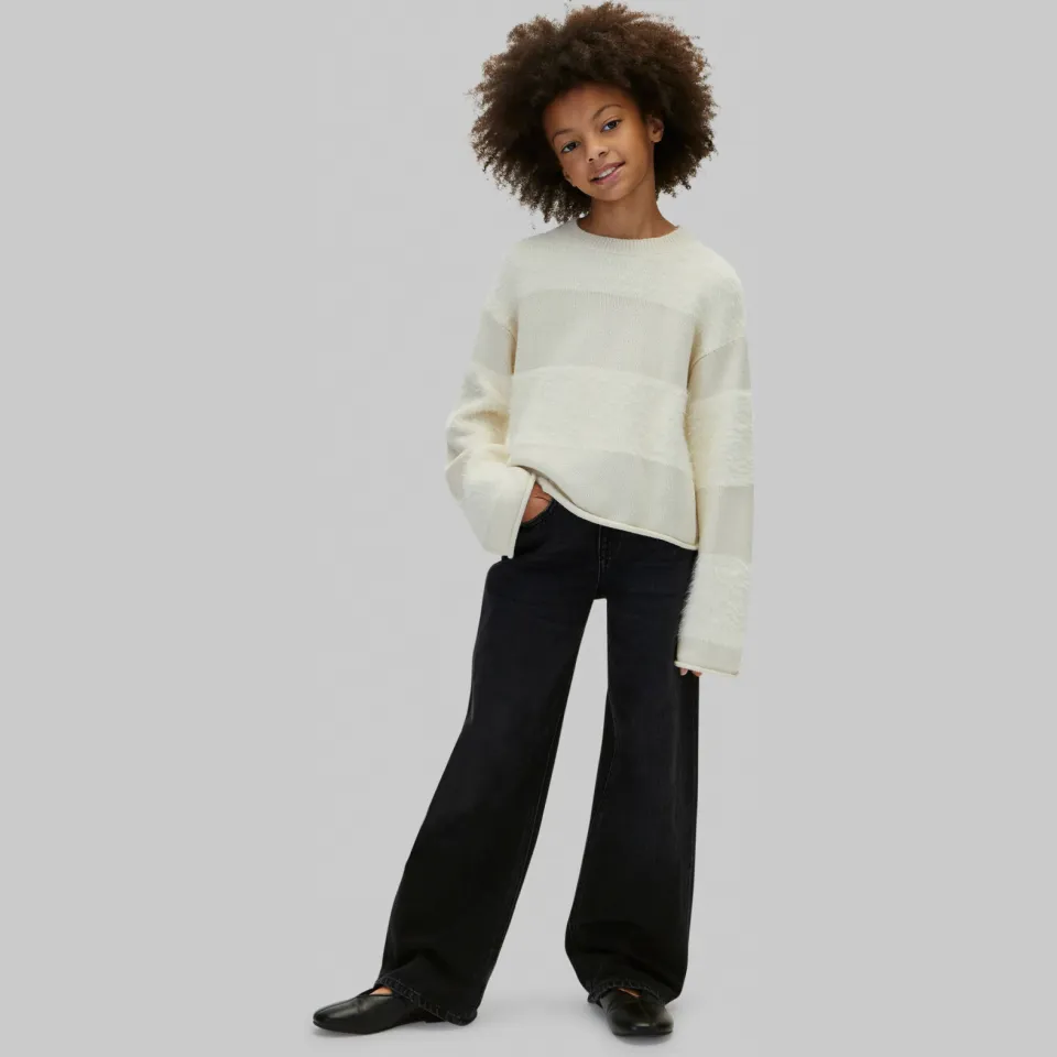 Calvin Klein wide leg jeans - zwart Denim Black