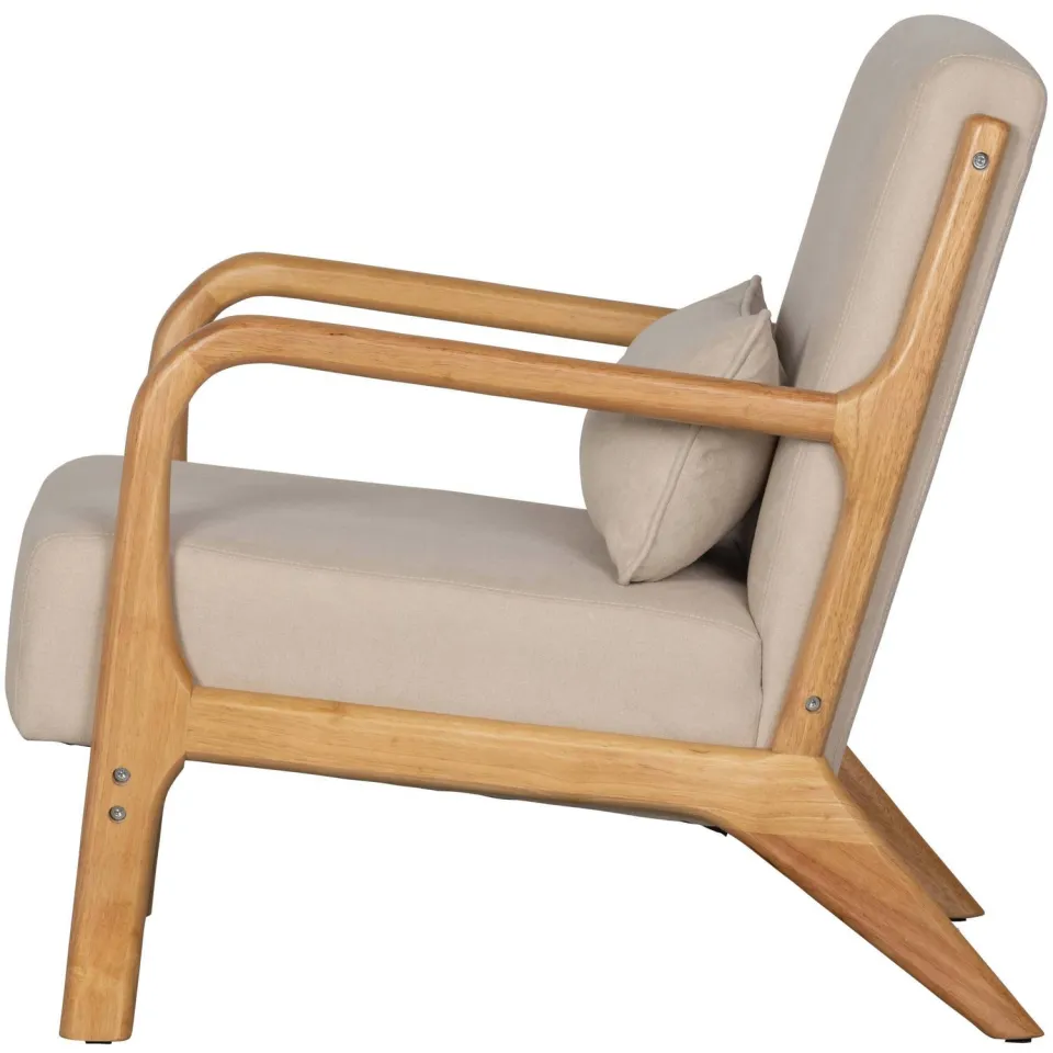 WOOOD Mark Fauteuil - Chenille - Bruin - 75x67x82, foto 4