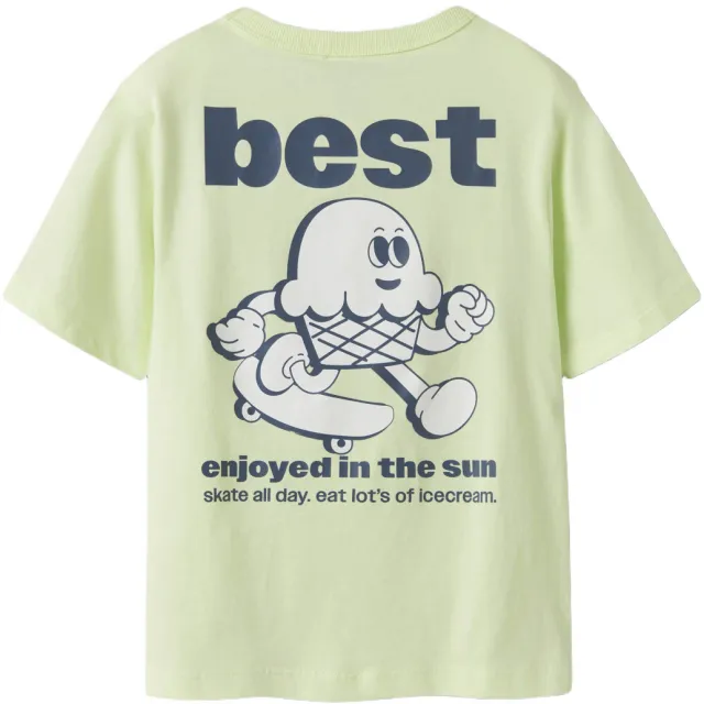 NAME IT T-shirt met backprint limegroen, foto 2