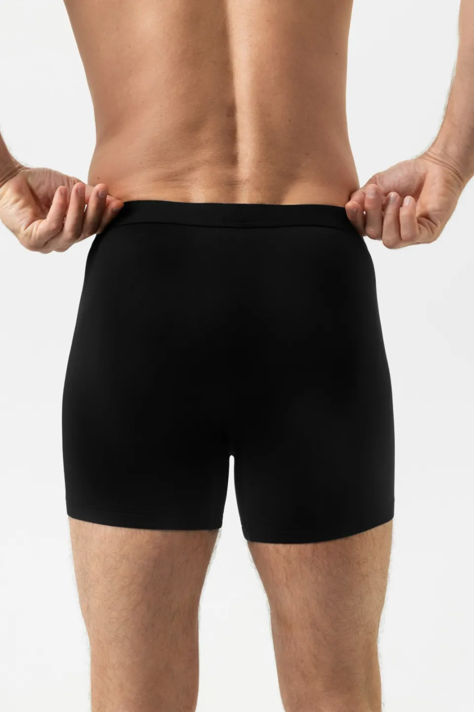 Mey Iconic Modal trunk shorty long boxershort zwart, foto 3