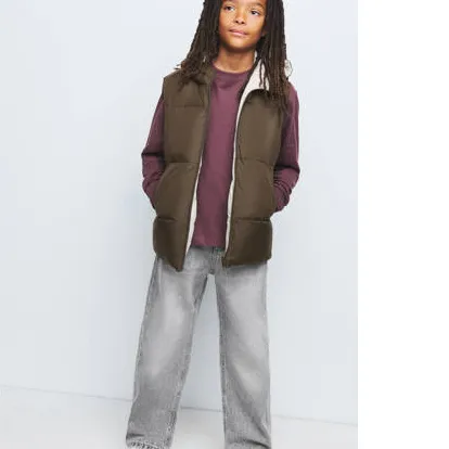 Mango Kids bodywarmer bruin, foto 4
