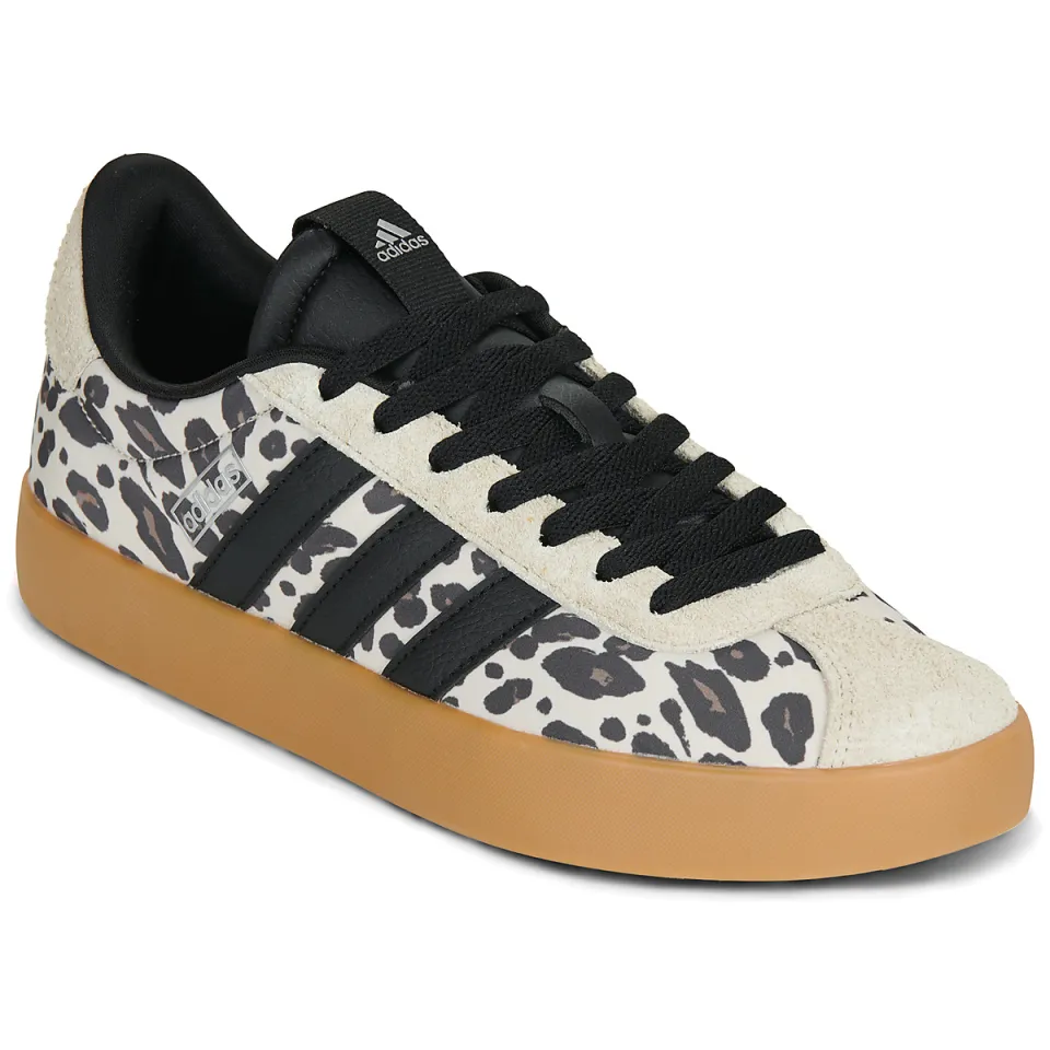 Adidas VL Court 3.0 sneaker luipaardprint Grijs
