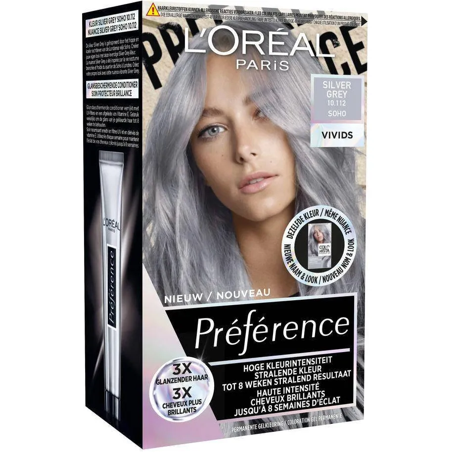 L'oréal Préférence Les Vivids 10.112 Silver Grey, foto 5