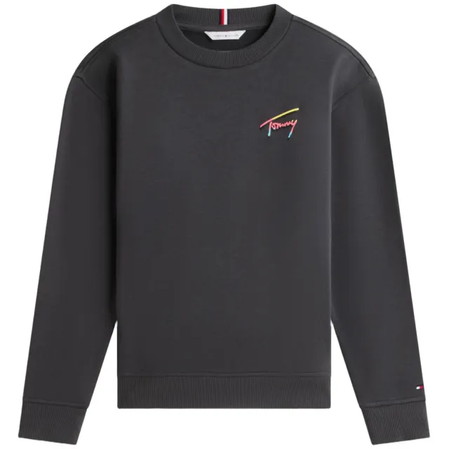 Tommy Hilfiger sweater met backprint - zwart